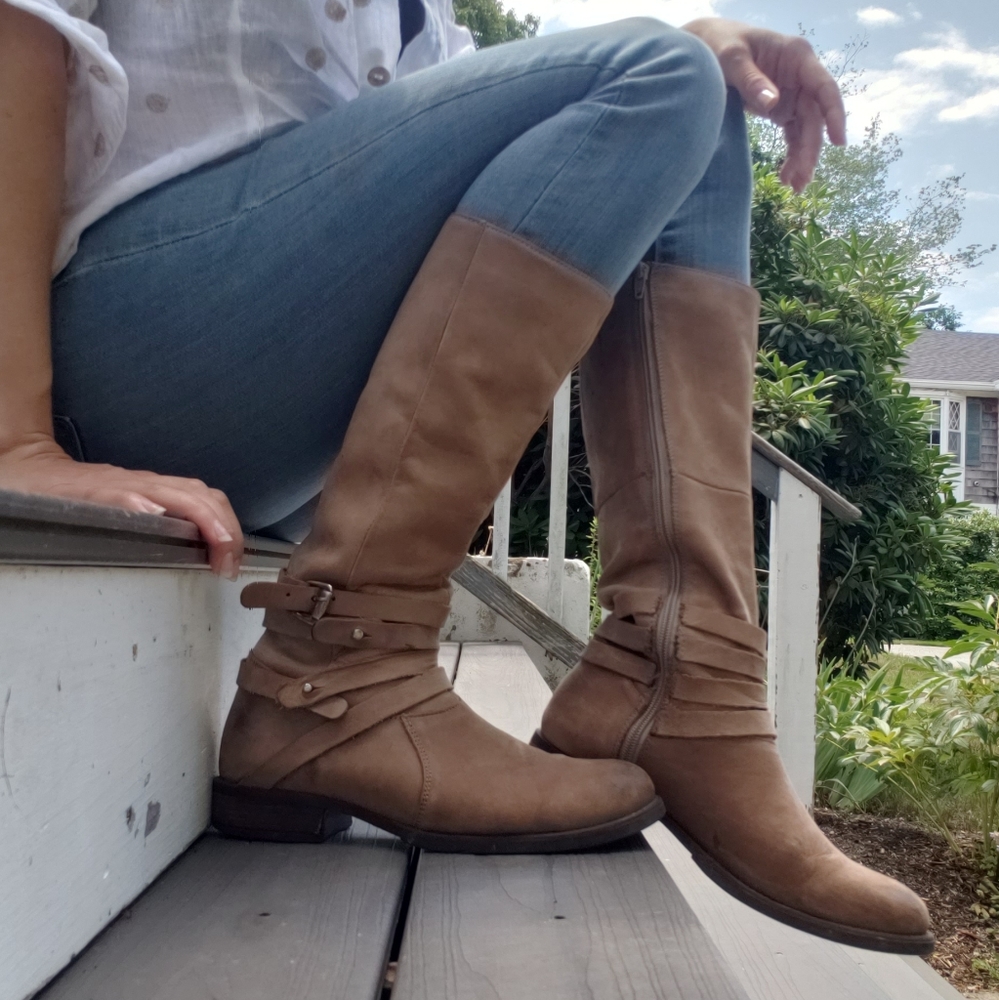Steve Madden Adriian Leather Tall Boots 8.5